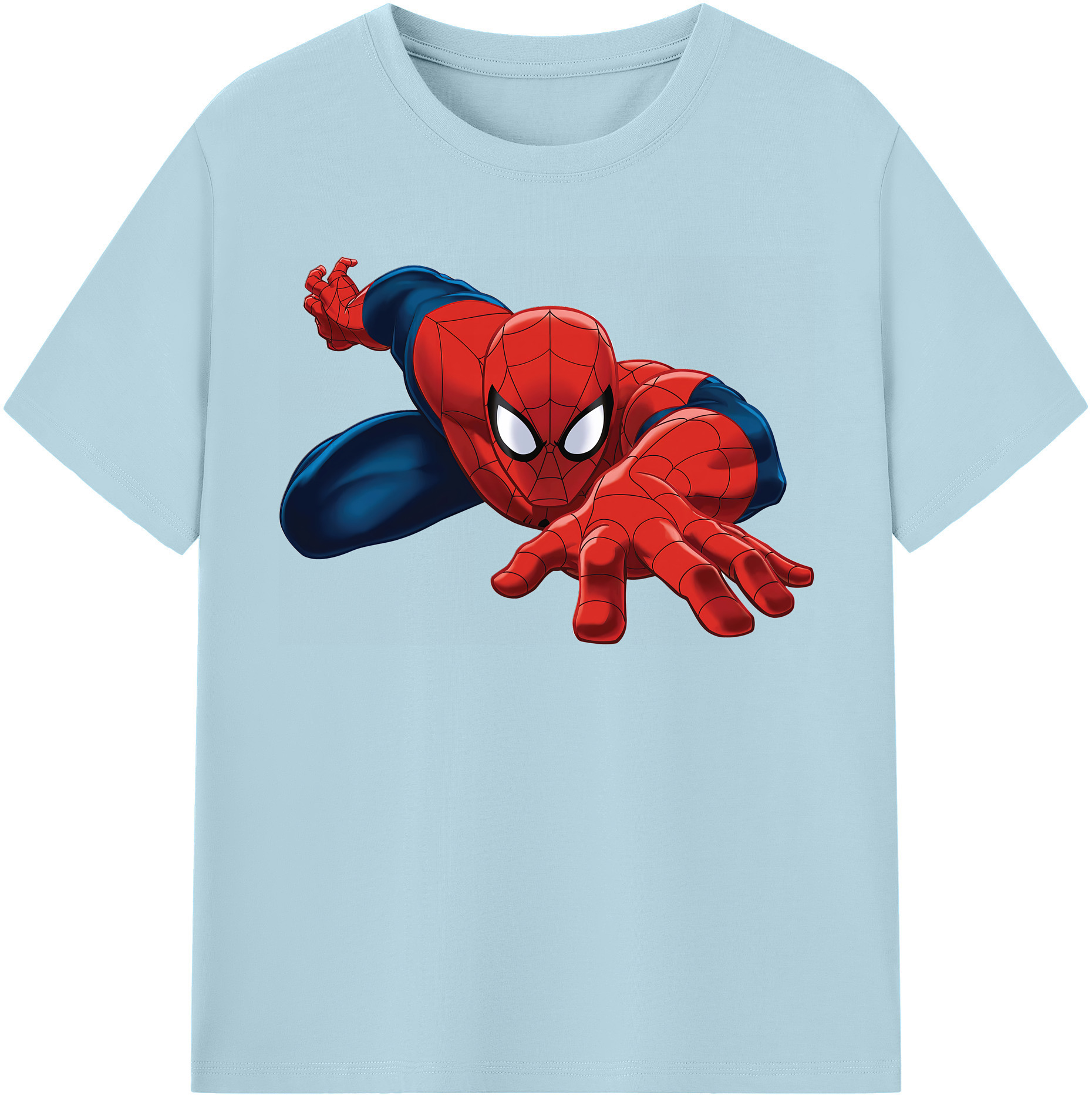 （画像用） Spider Man スパイダーマン 綿100％半袖Tシャツ（フロントプリント）